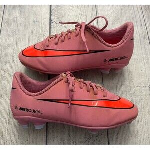 Pink Nike Mercurial Girl Soccer Cleats Shoes, Size Youth 2.5